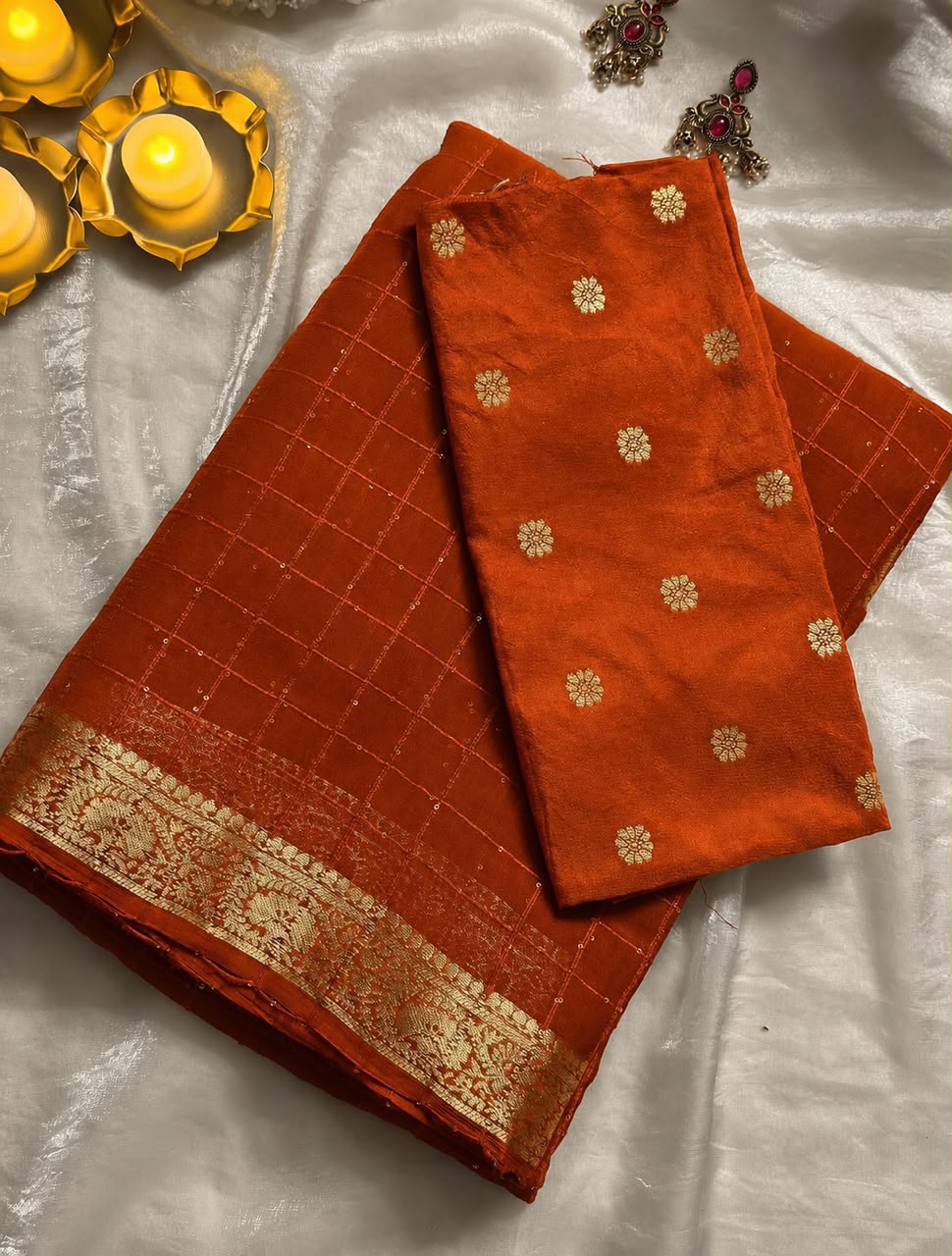 Viscose Georgette Trending Sequence Saree