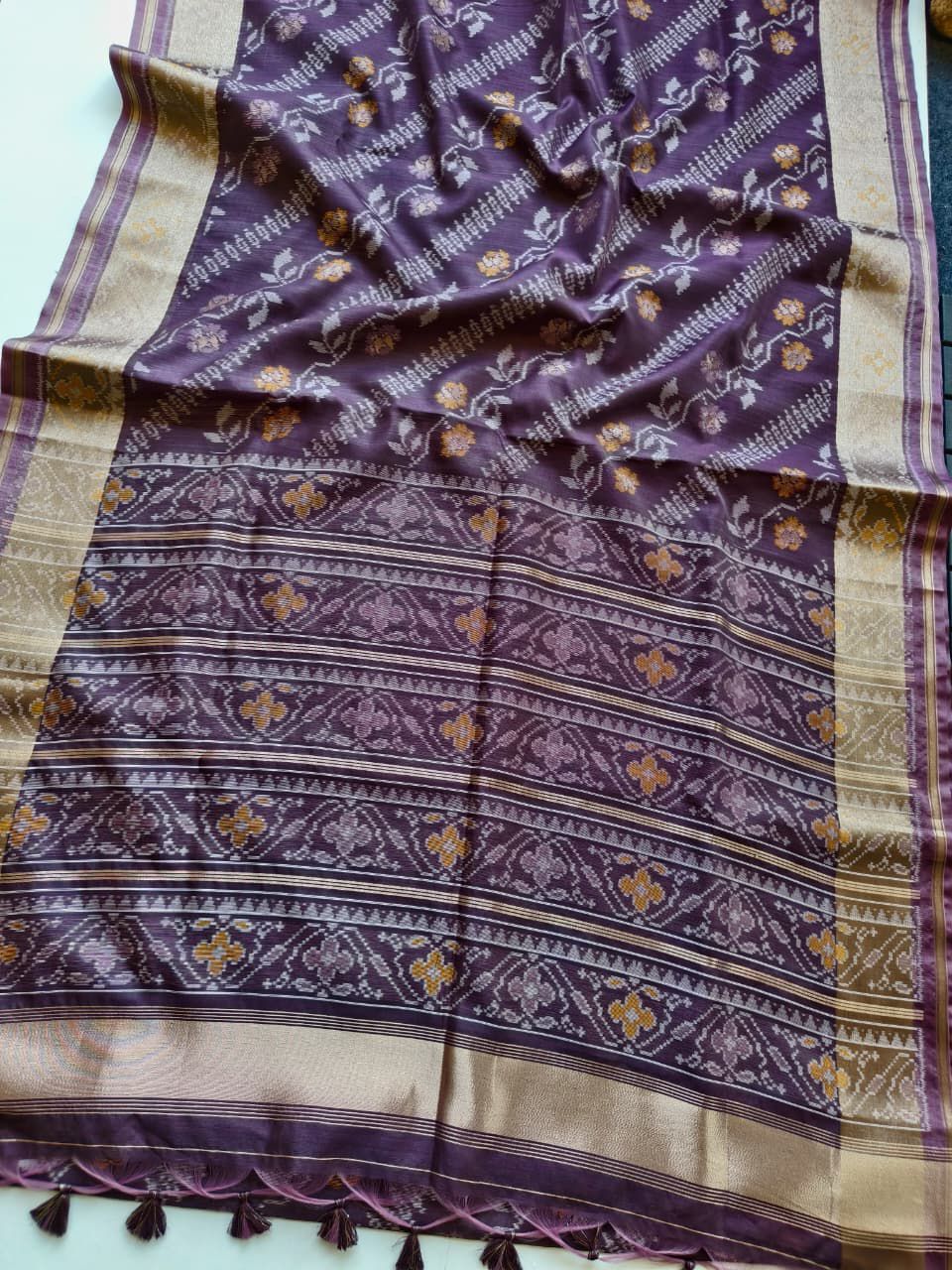 Tussar Patola ikkat budget saree