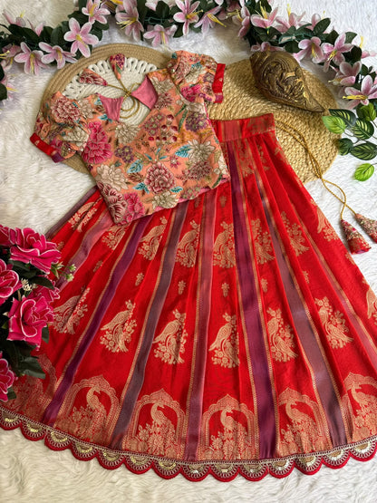 Kids cute georgette traditional sets