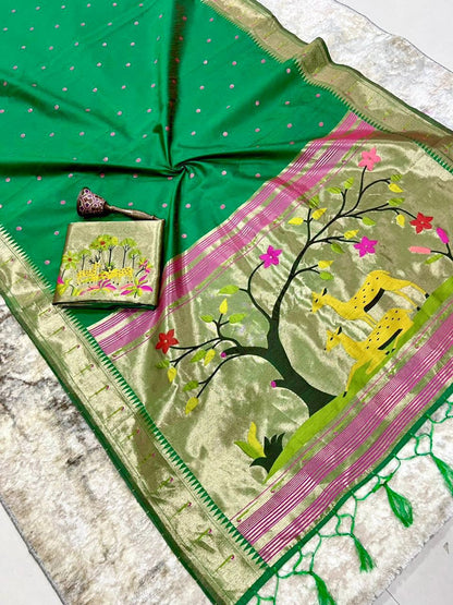 Budget paithani rich zari classic sarees