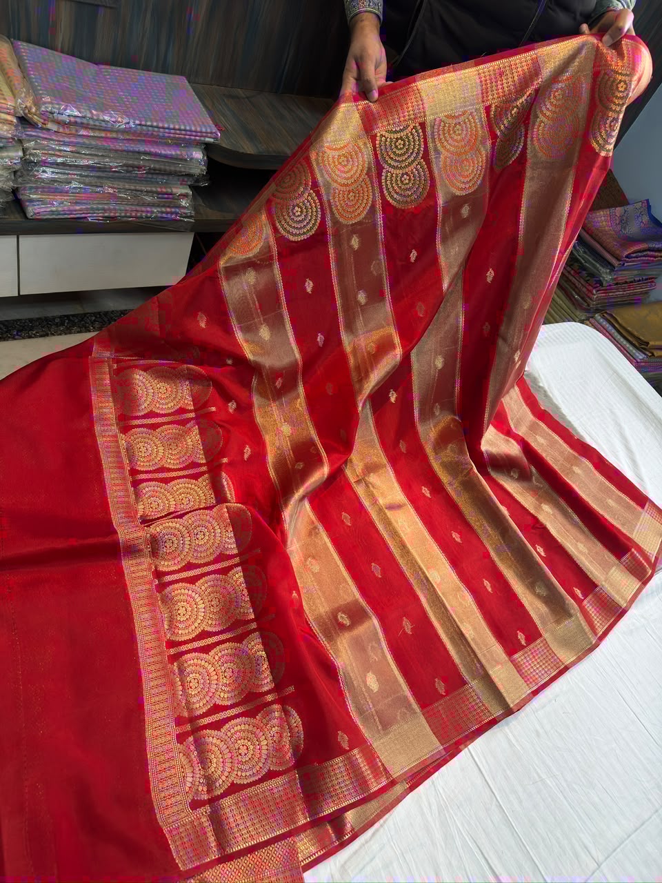 Banarasi raw mango soft silk saree