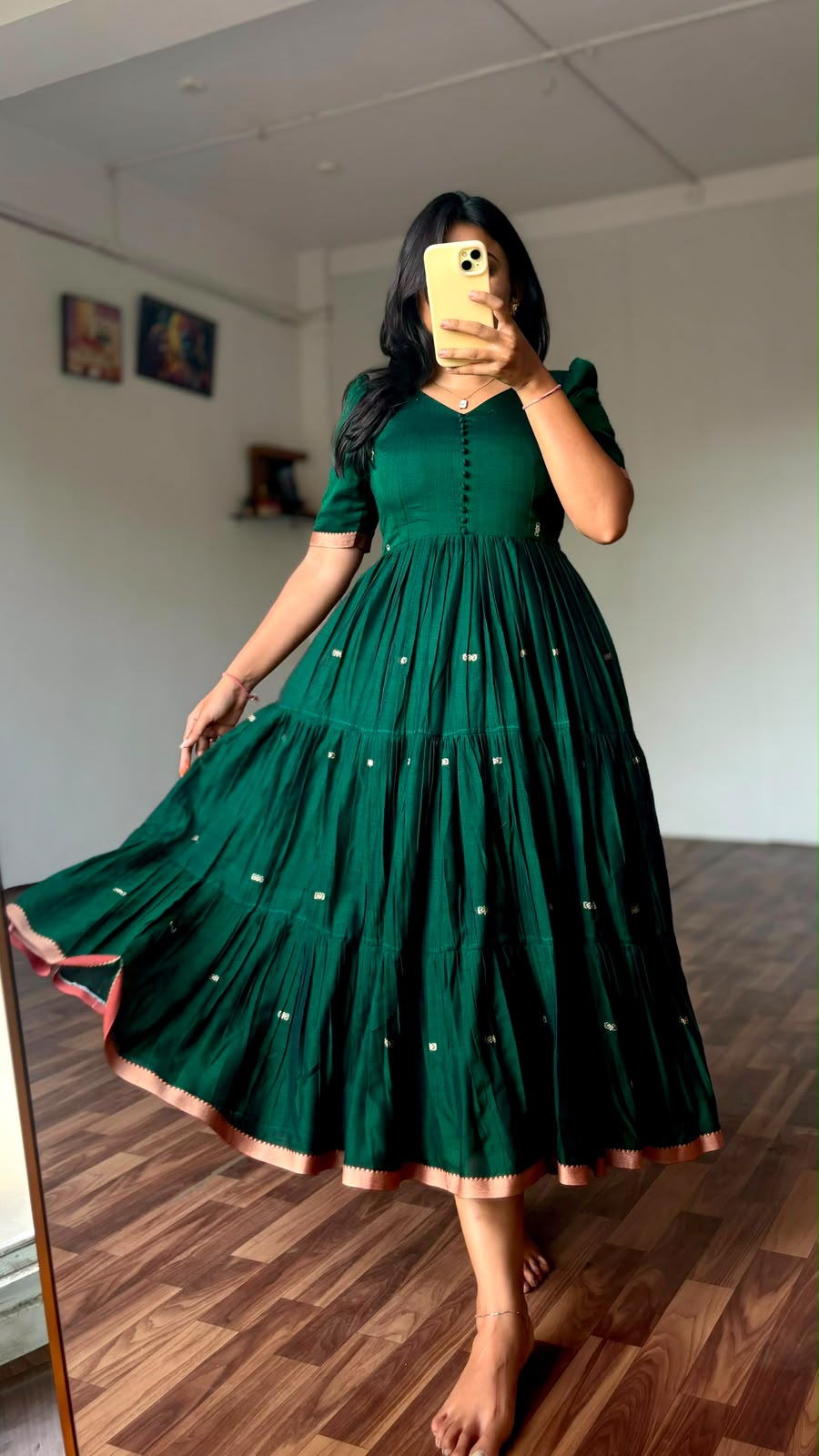 Narayanpet Mercerized Cotton tradition Gown