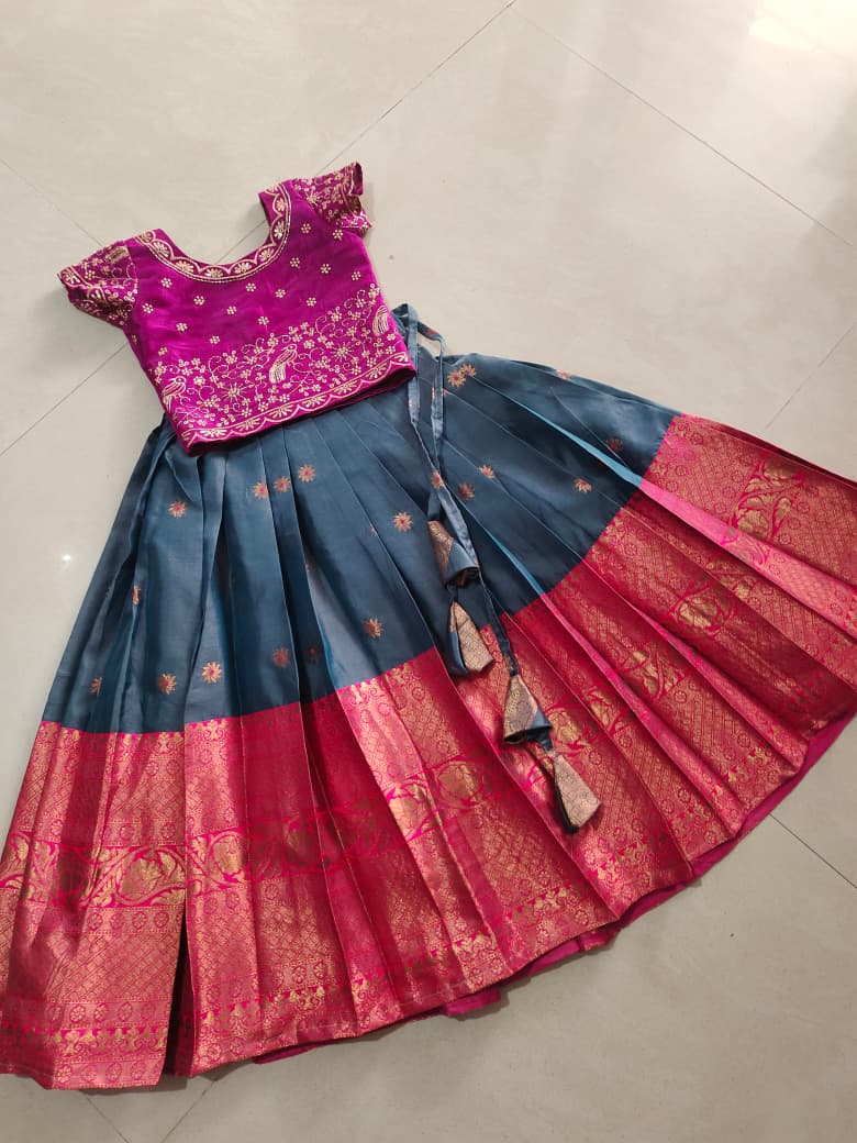 Kids Ugadi special cute weaving work sets
