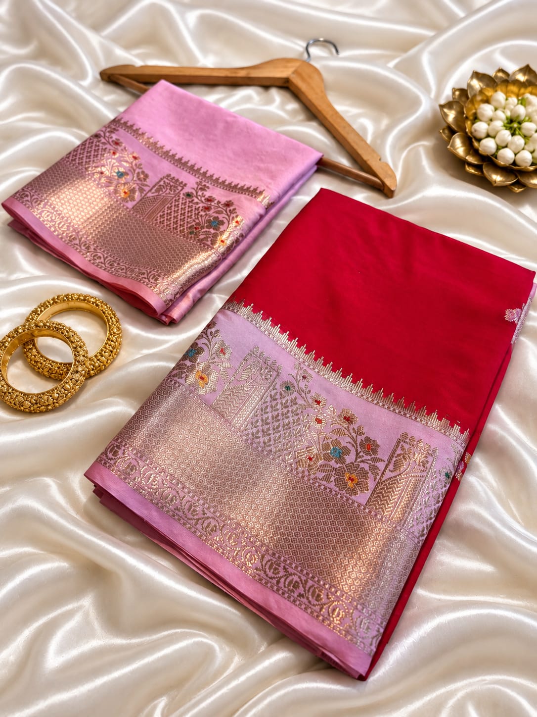 Banarasi katan silk zari butti budget saree