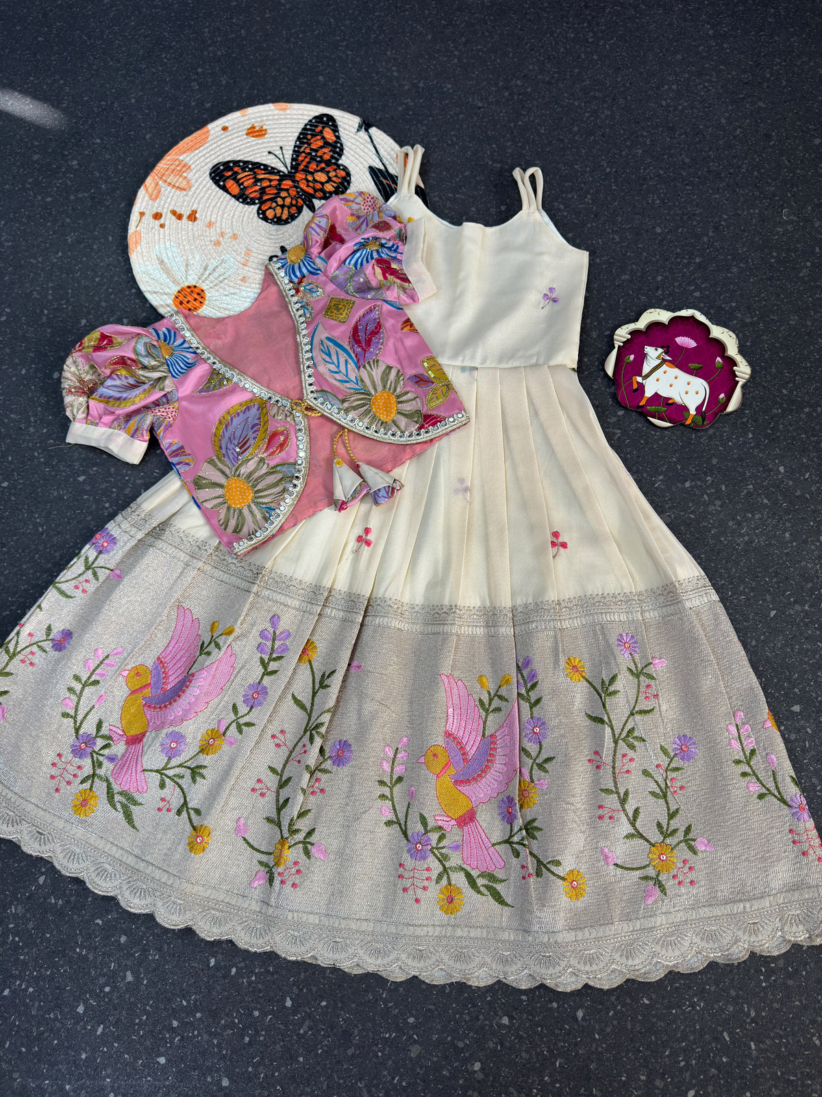 Position Printed & Embroidered Gown for kids