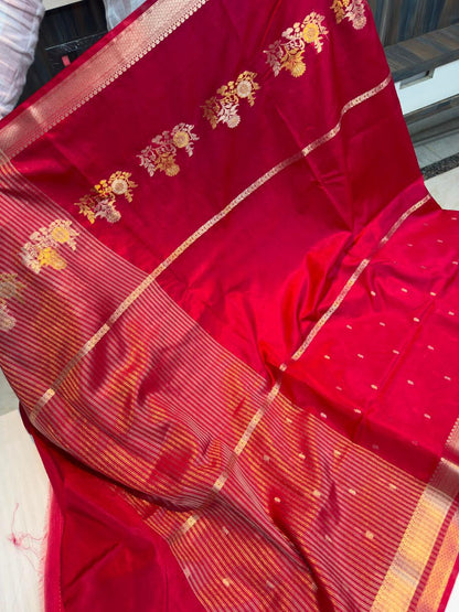 Banarasi Green  Raw mango silk fab saree