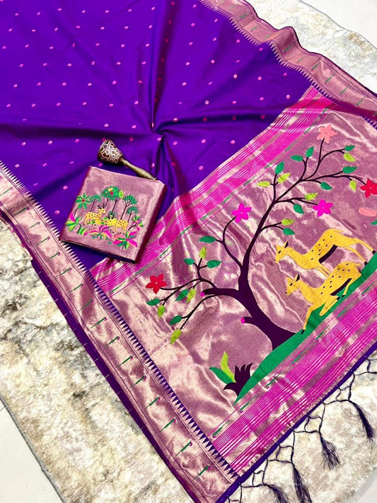 Budget paithani rich zari classic sarees