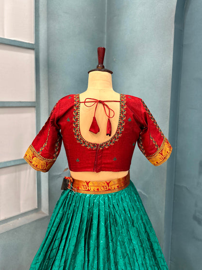 Narayanapet sequence work Designer lehenga