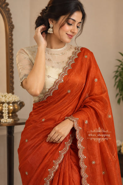 Trending Vichitra silk budget saree