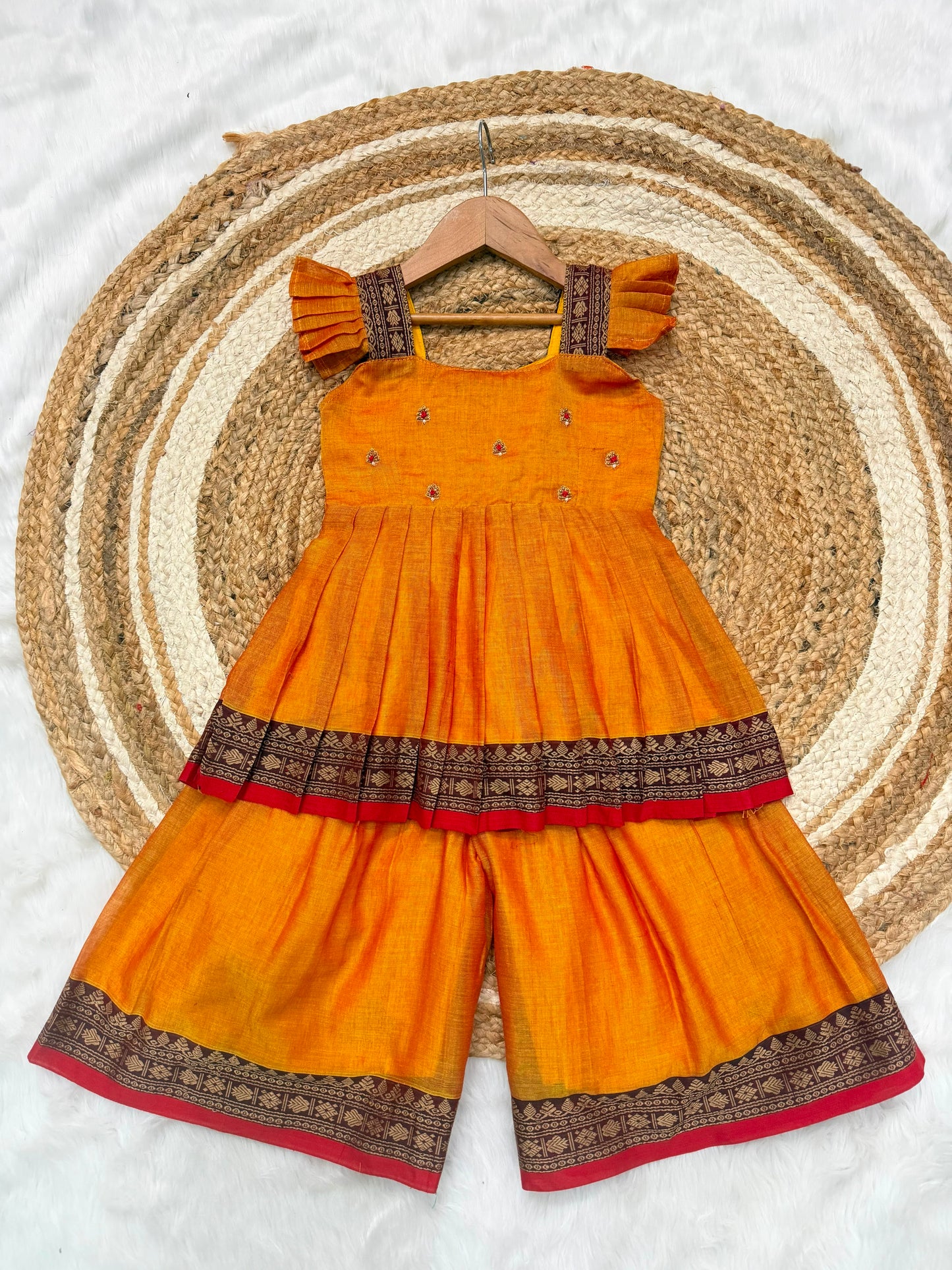 Kids narayanpet sharara cute sets