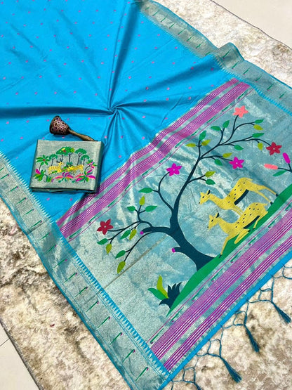 Budget paithani rich zari classic sarees
