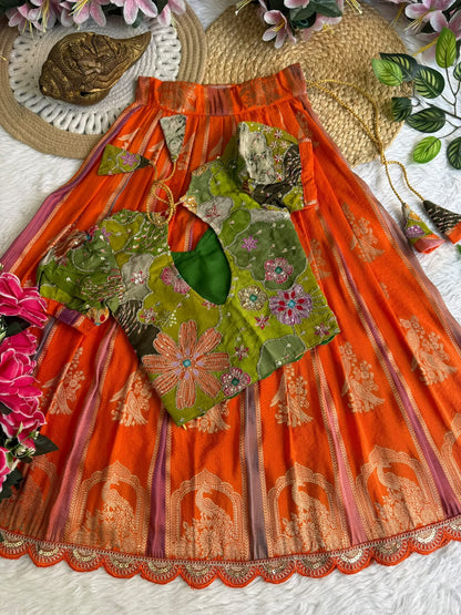 Kids cute georgette traditional sets