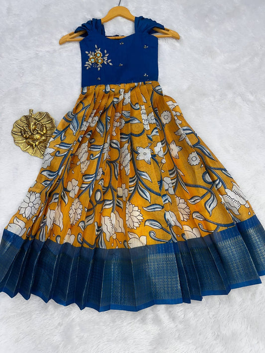 Kids Kalamkari fusion gowns