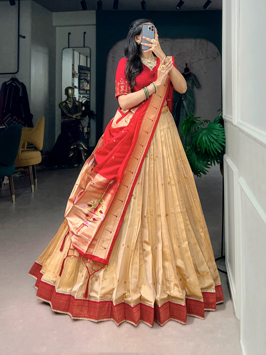 Paithani elegance lehenga for festive celebration.