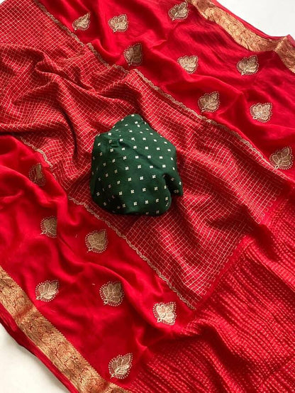 Pure Chinon  Chiffon Luxe  Sarees