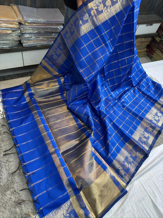 Vintage checks resha budget sarees