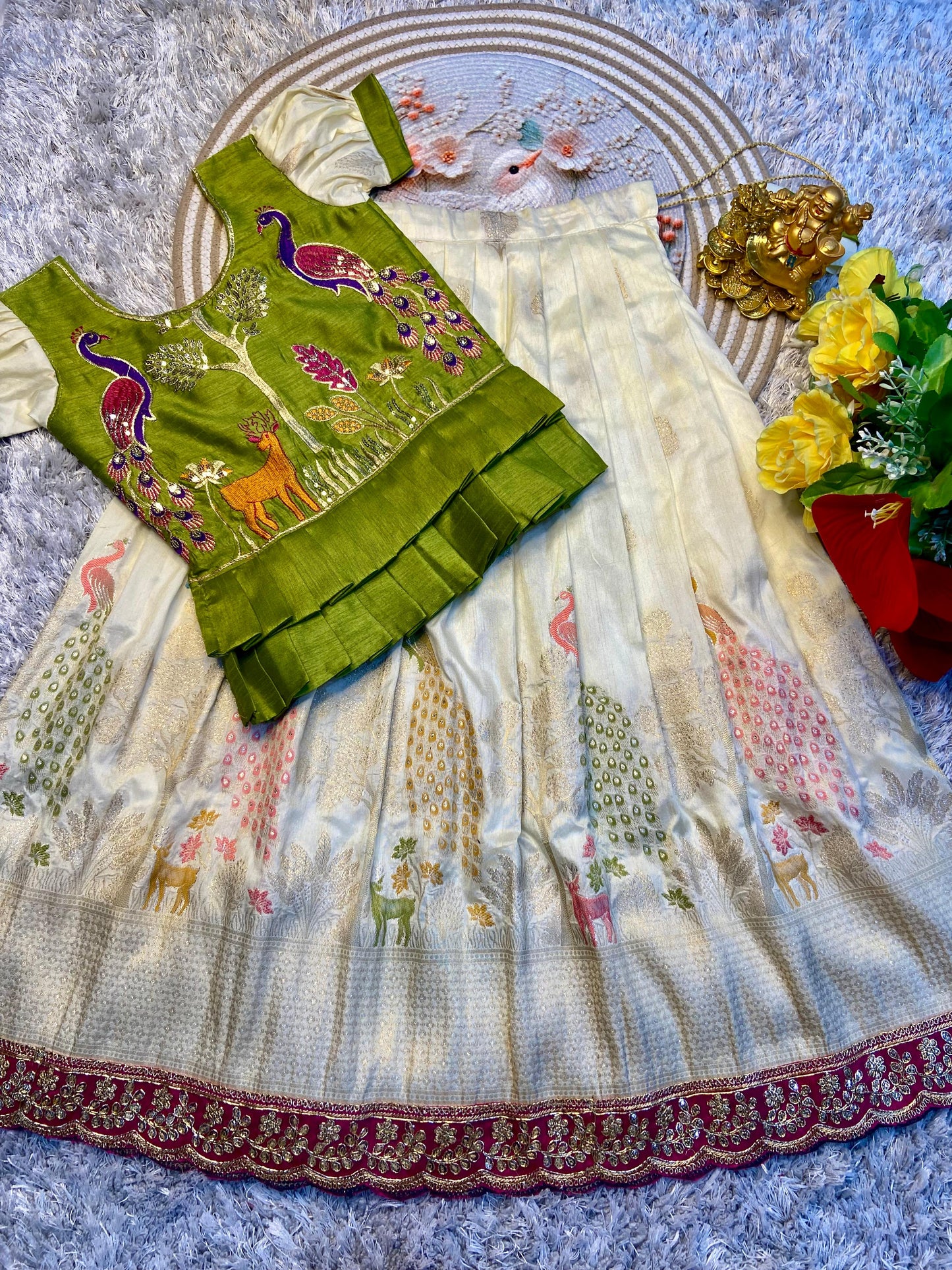 Pure Dola Silk cute kids sets
