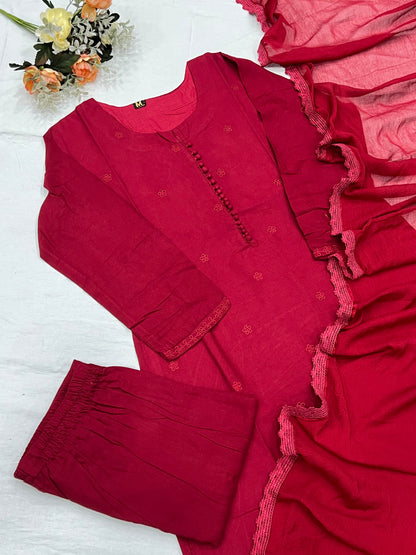 New Designers pastel colour Kurti Pant Dupatta Set