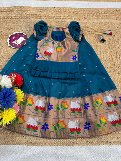 Kids cute paithani temple wear sets