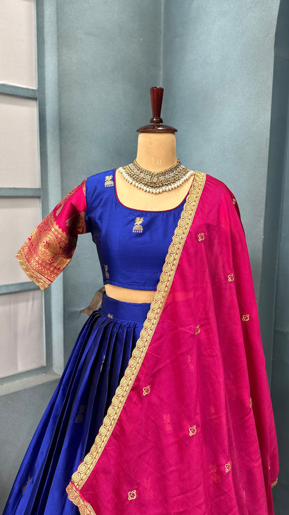 Jhumka Kanjivaram designer lehenga set