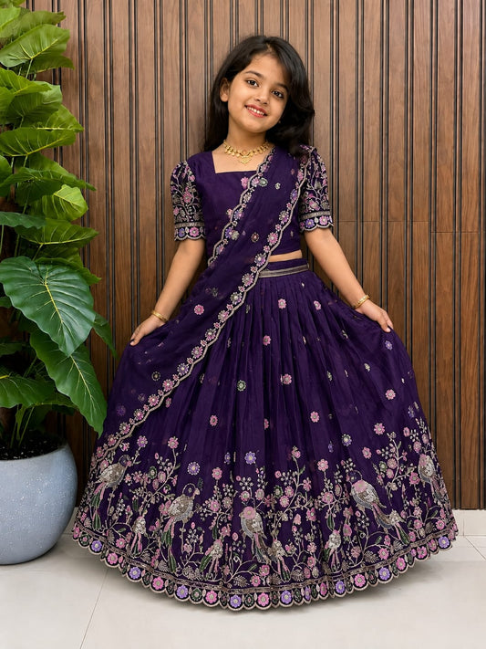Kids Cute Lehenga set with dupatta for festival