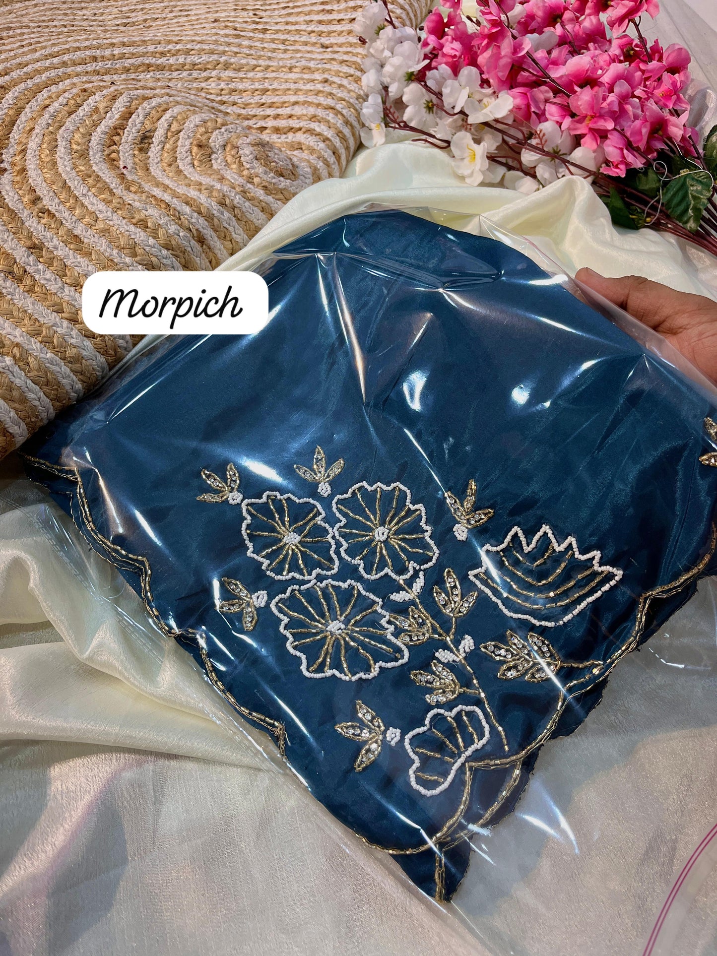 Trendy Handwork Desginer Kanta Sarees