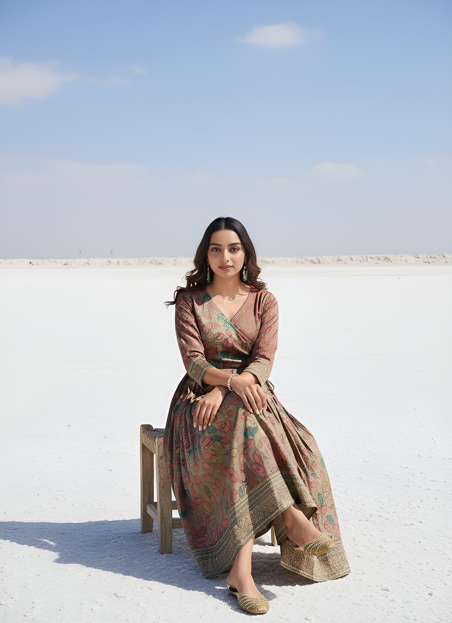 Kalamkari Print Anarkali Gowns