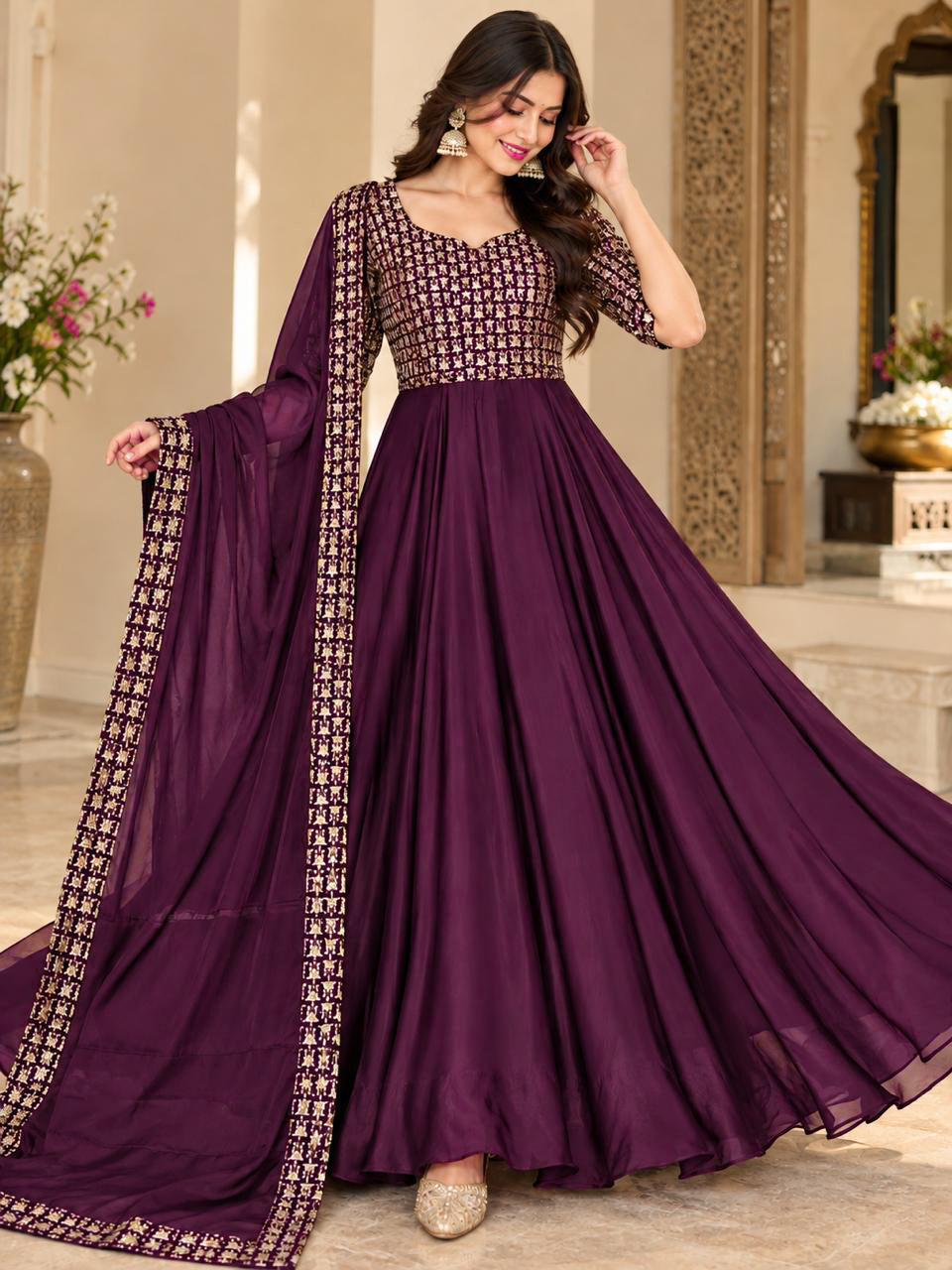 Radha rangoli cafe gown