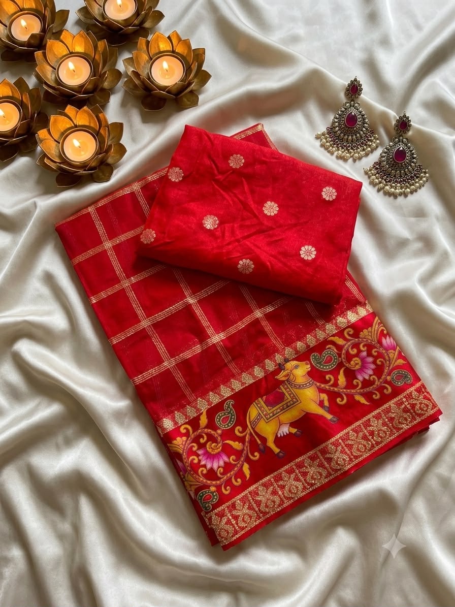 Viscose Georgette 3D Print Trending budget saree