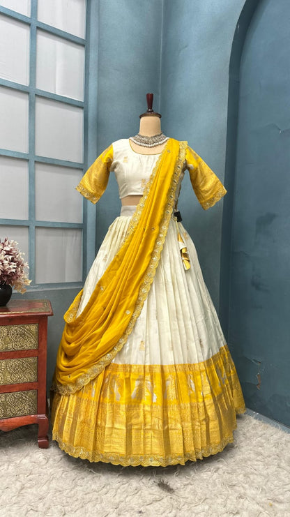 PREMIUM PURE KANJIVARAM SILK LEHENGA