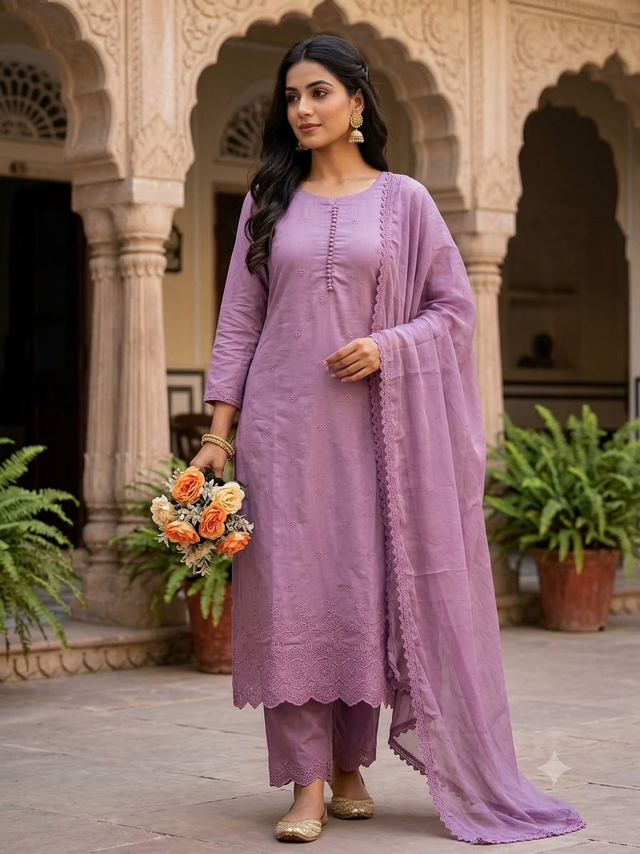 New Designers pastel colour Kurti Pant Dupatta Set