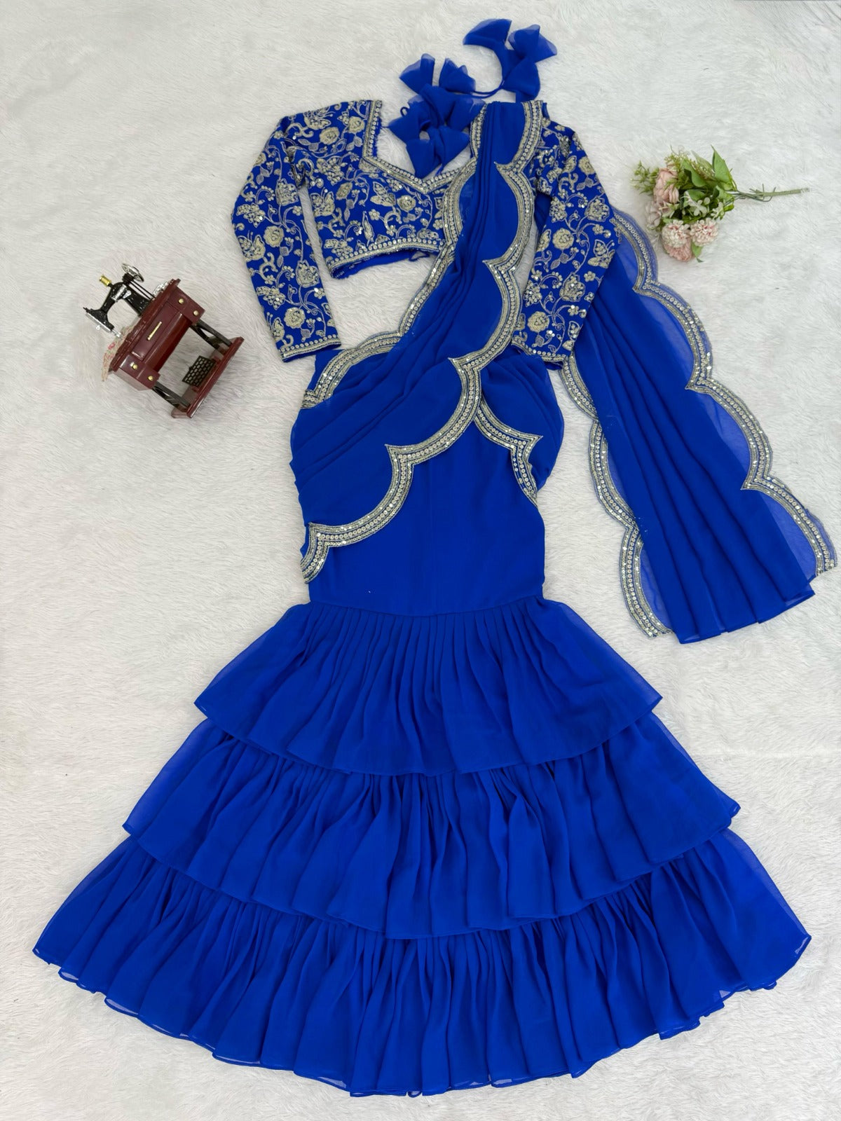 Perfect for parties, festive wear trendy  saree & classy evening events