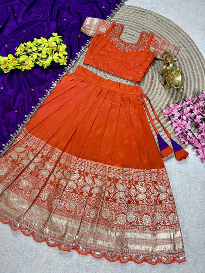 Dassehra Fanta Lehenga for kids