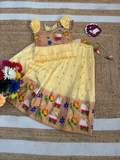 Kids cute paithani temple wear sets