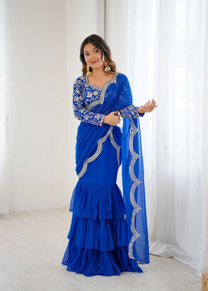 Perfect for parties, festive wear trendy  saree & classy evening events