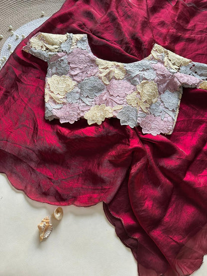 Soft and space silk Trendy Saree