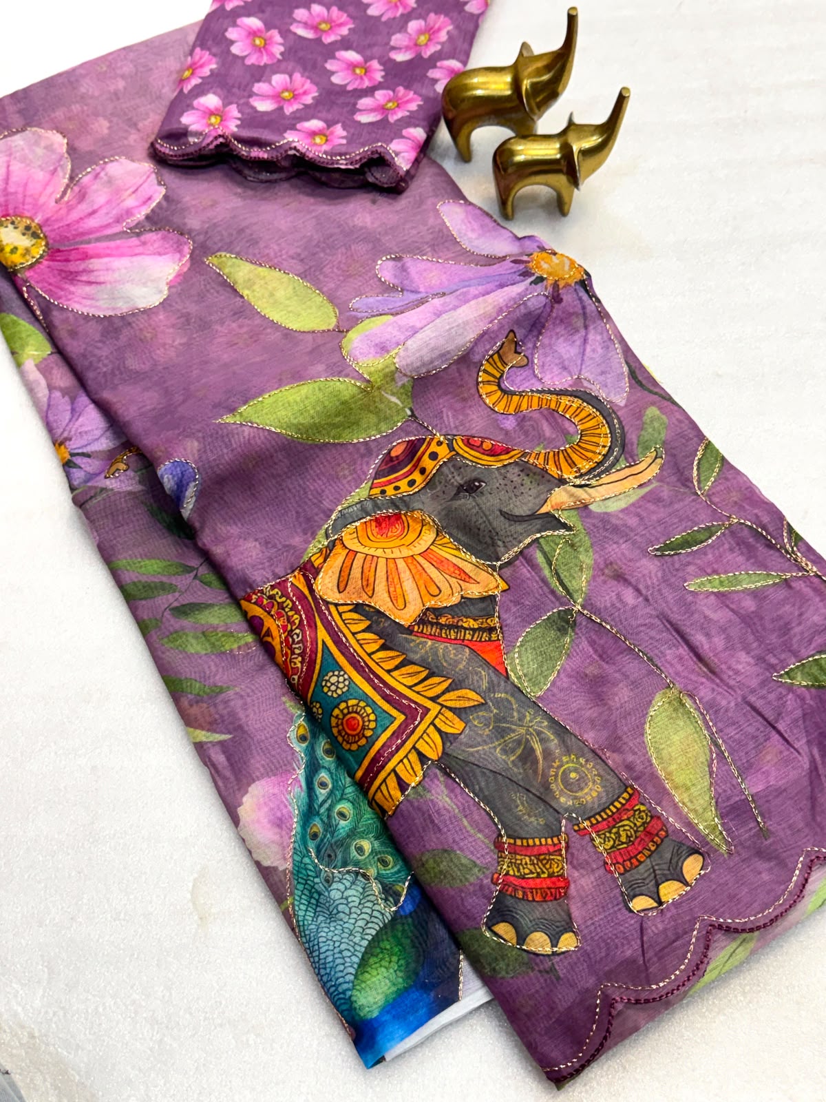 Budget soft Chanderi cotton digital sarees