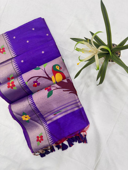 Tussar silk  Paithani Classic sarees