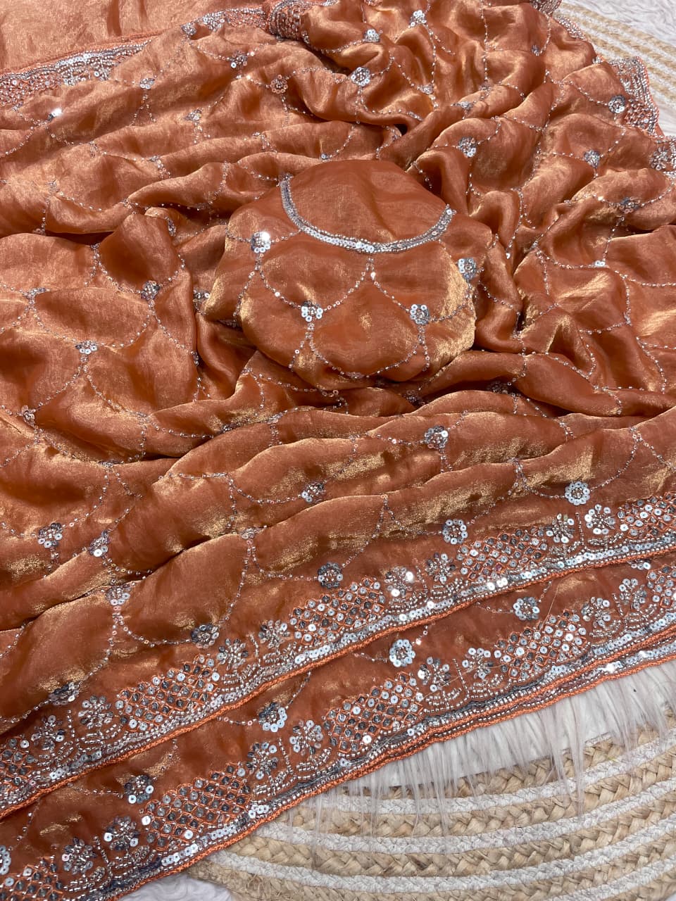 Fendy party luxe beads sarees