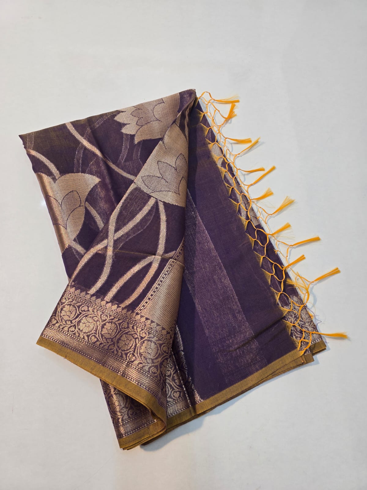 Banarasi mul cotton silk jaal pattern sarees
