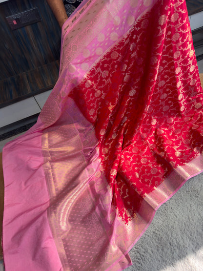 Banarasi dybl dupion soft silk saree