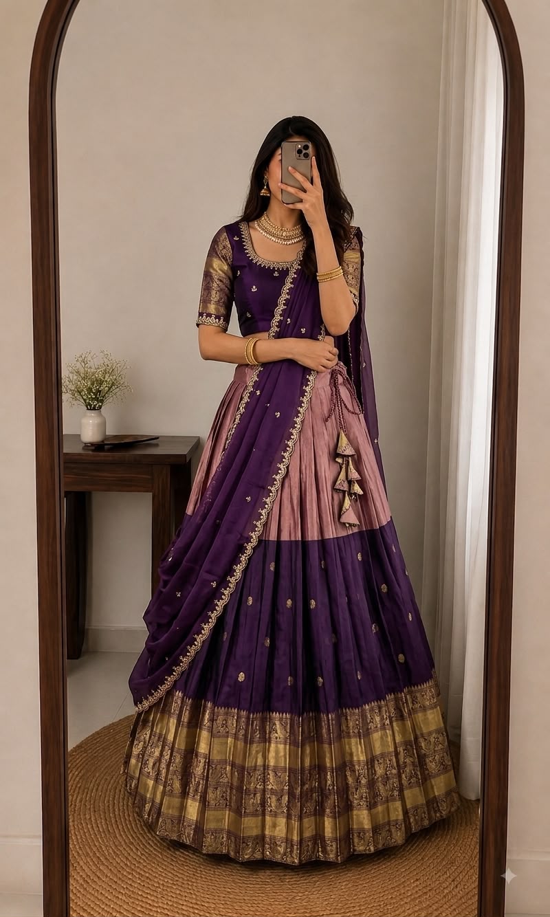 Kanjipuram tissue silk Designer Lehenga