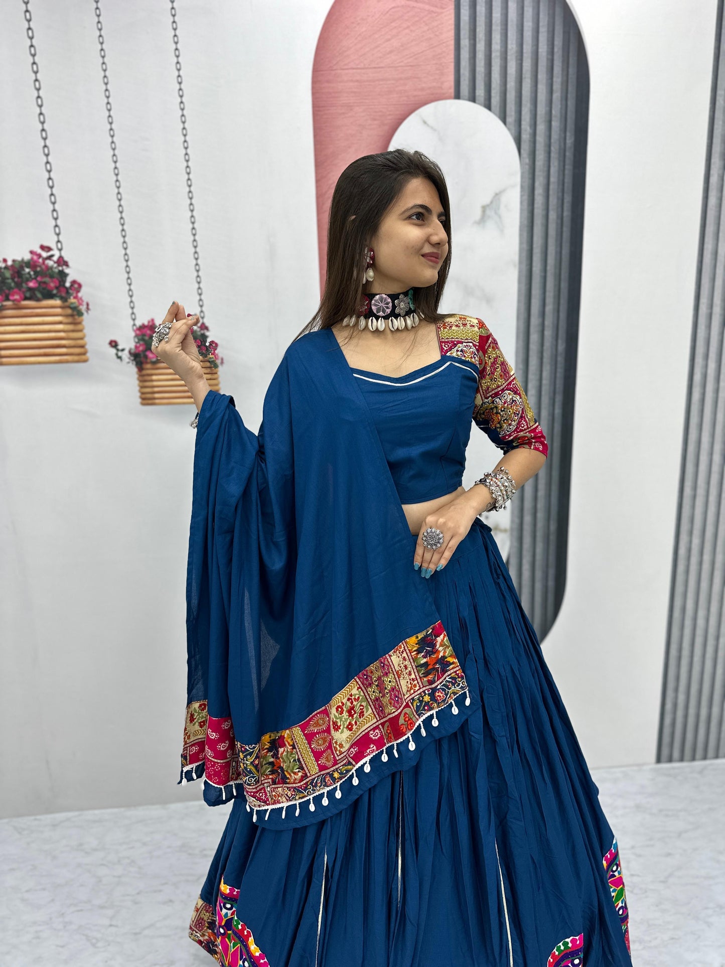 Navarathri dance lehenga Pure Cotton Dance