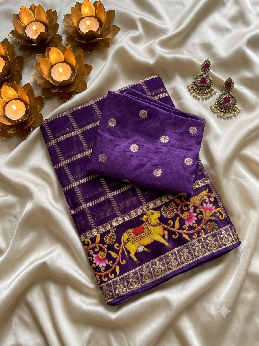 Viscose Georgette 3D Print Trending budget saree
