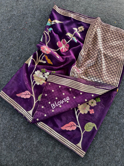 Paper silk Vintage vibe paper silk saree