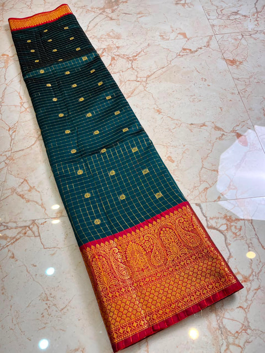 Banarasi Gadwal soft silk saree