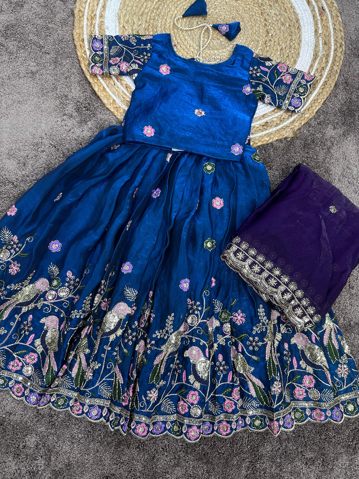Kids Cute Lehenga set with dupatta for festival