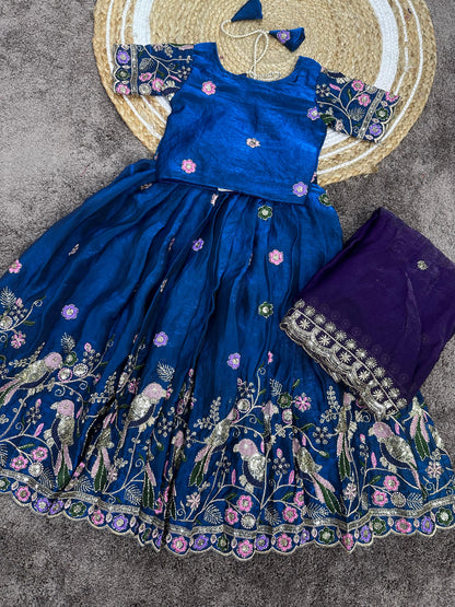 Kids Cute Lehenga set with dupatta for festival