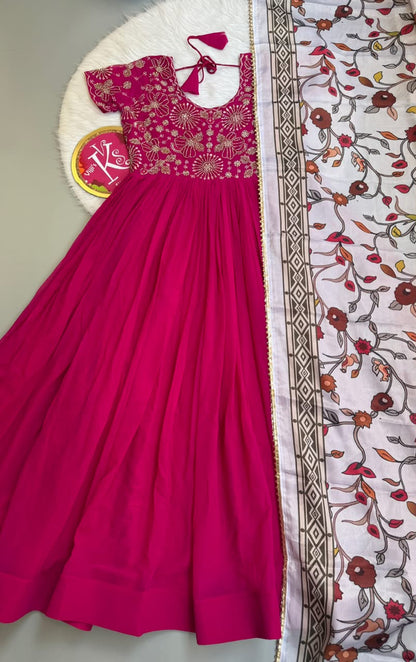 Trending Maggam work soft georgette gowns