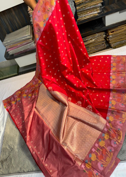 Banarasi dybl dupion soft silk budget festival saree